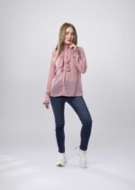 ⁦قميص نسائي مزين بكشكش⁩ - الصورة ⁦2⁩