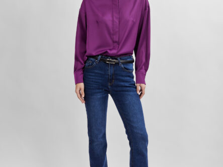Women Satin Plain Shirt