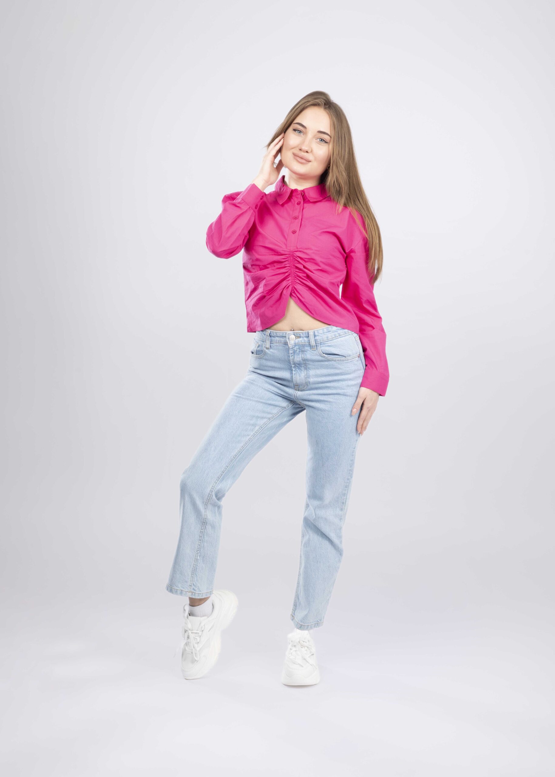 6125204070213-a قميص نسائي سادة - الصورة 1