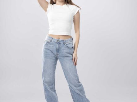بنطلون جينز نسائي Straight-Fit