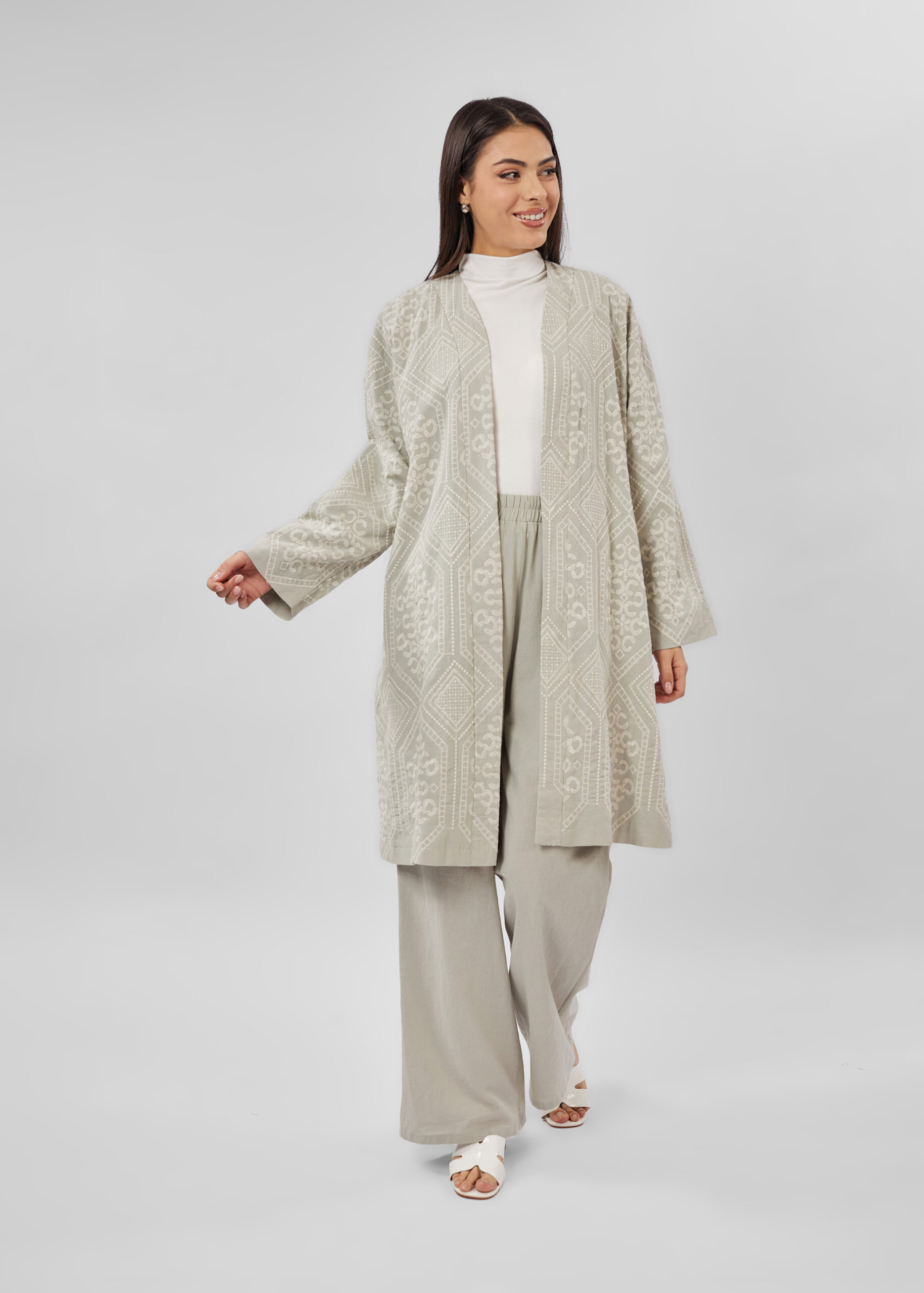 6125208001722-x بنطلون نسائي سادة واسع - الصورة 1