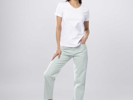 بنطلون جينز نسائي قصير Straight-Fit