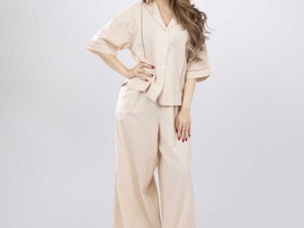 Women Embroidery Decor Flow Trouser