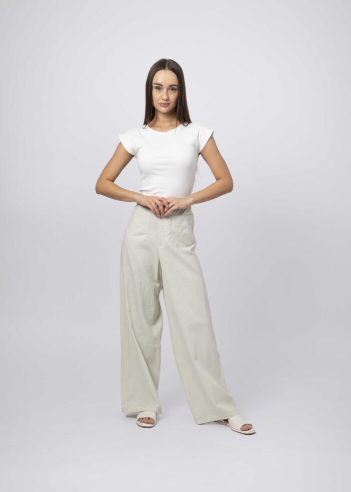 Women Plain Flow Trouser - Image 1