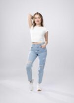 Women High-Rise Jeans Trouser