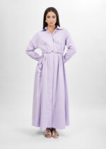 ⁦فستان نسائي طويل سادة⁩ - الصورة ⁦2⁩