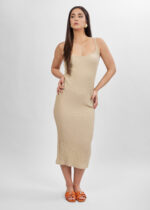 ⁦فستان نسائي طويل بنقش⁩ - الصورة ⁦2⁩