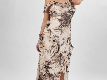 فستان نسائي طويل معرق