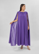Women Cape Design Long Dress