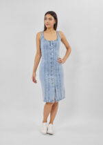 ⁦فستان نسائي جينز قصير⁩ - الصورة ⁦2⁩