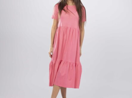 Women Ruffled Plain Dress