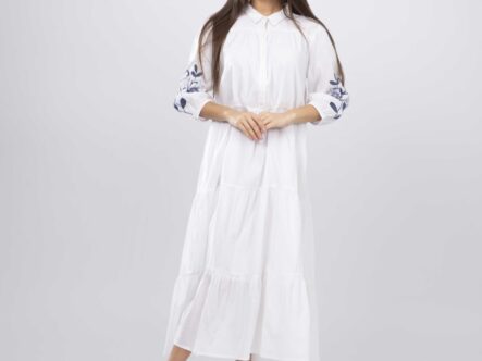 Women Embroidery Decor Long Dress