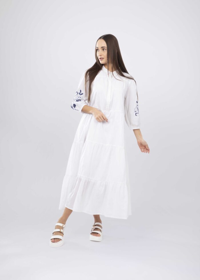 Women Embroidery Decor Long Dress - Image 2