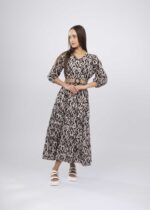 فستان نسائي طويل معرق