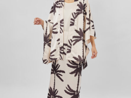 Women Printed Satin Long Skirt