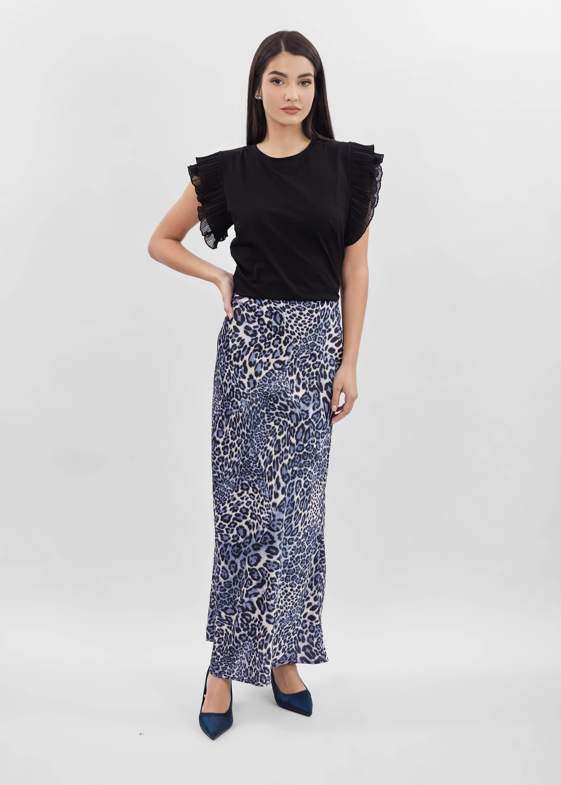 6125216041001-y Women Ruffled Decor Blouse - Image 2