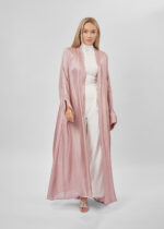 Women Glittery Fabric Abaya - Image 2