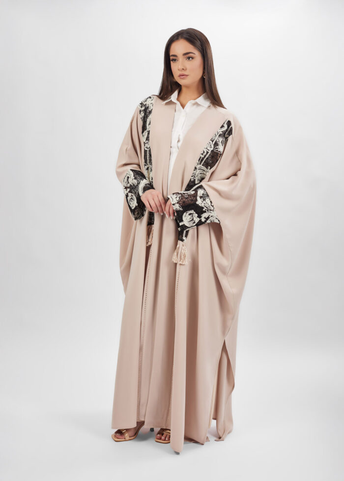 Women Printed Long Abaya - Image 2