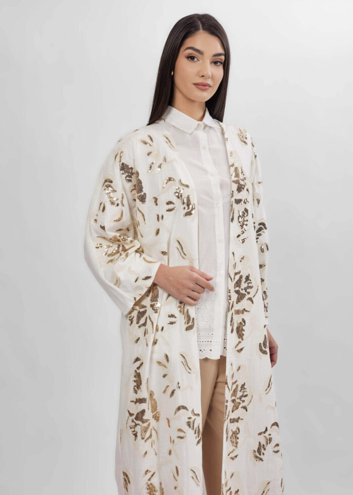 Women Embroidery Long Abaya - Image 2
