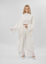 Women Crochet Design Abaya - Image 2