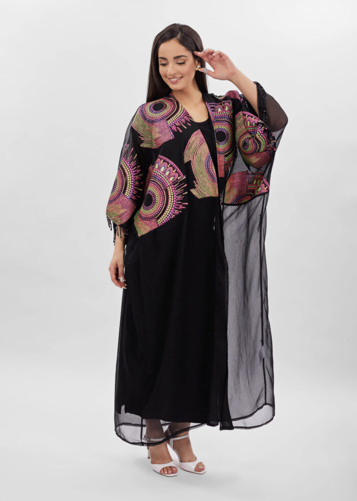 Women Embroidery Long Abaya - Image 1