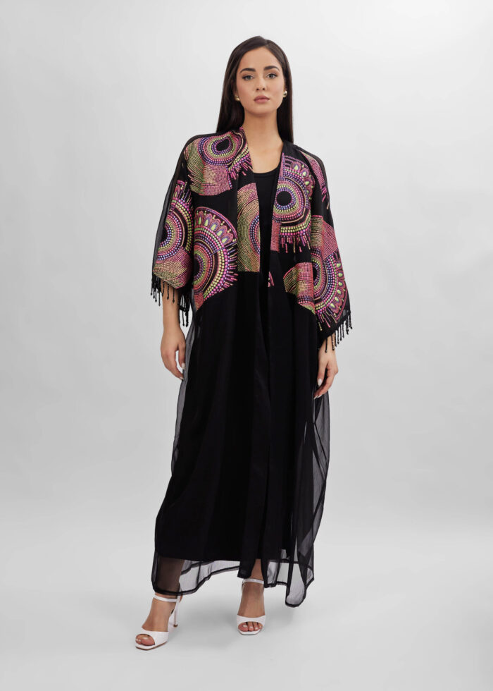 Women Embroidery Long Abaya - Image 2