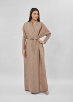 Women Pearls Decor Abaya - Image 3