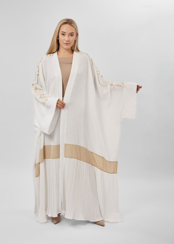 Women Ruffled Long Abaya - Image 1