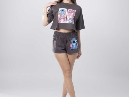 Women Stitch Printed Two-Pieces Pajama