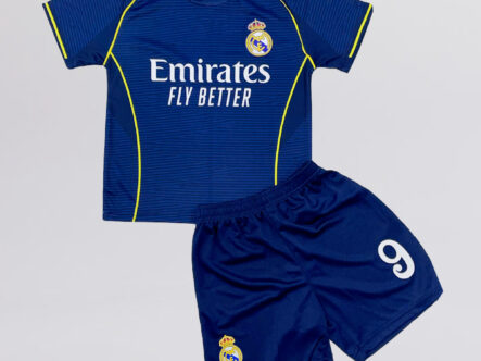 طقم أطفال ولادي فريق ريال مدريد “Mpappe 9” قطعتين