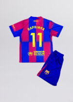 Kids Boy Barcelona “Raphinha 11” Two-Pieces Football Suit - Image 2