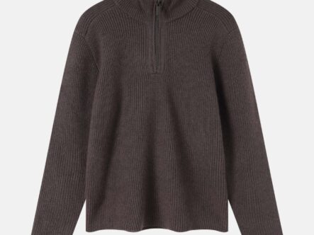 Men Knitted Striped Fabric Blouse