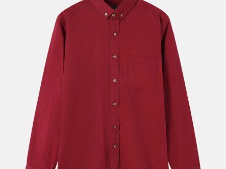 Men Plain Regular-Fit Shirt