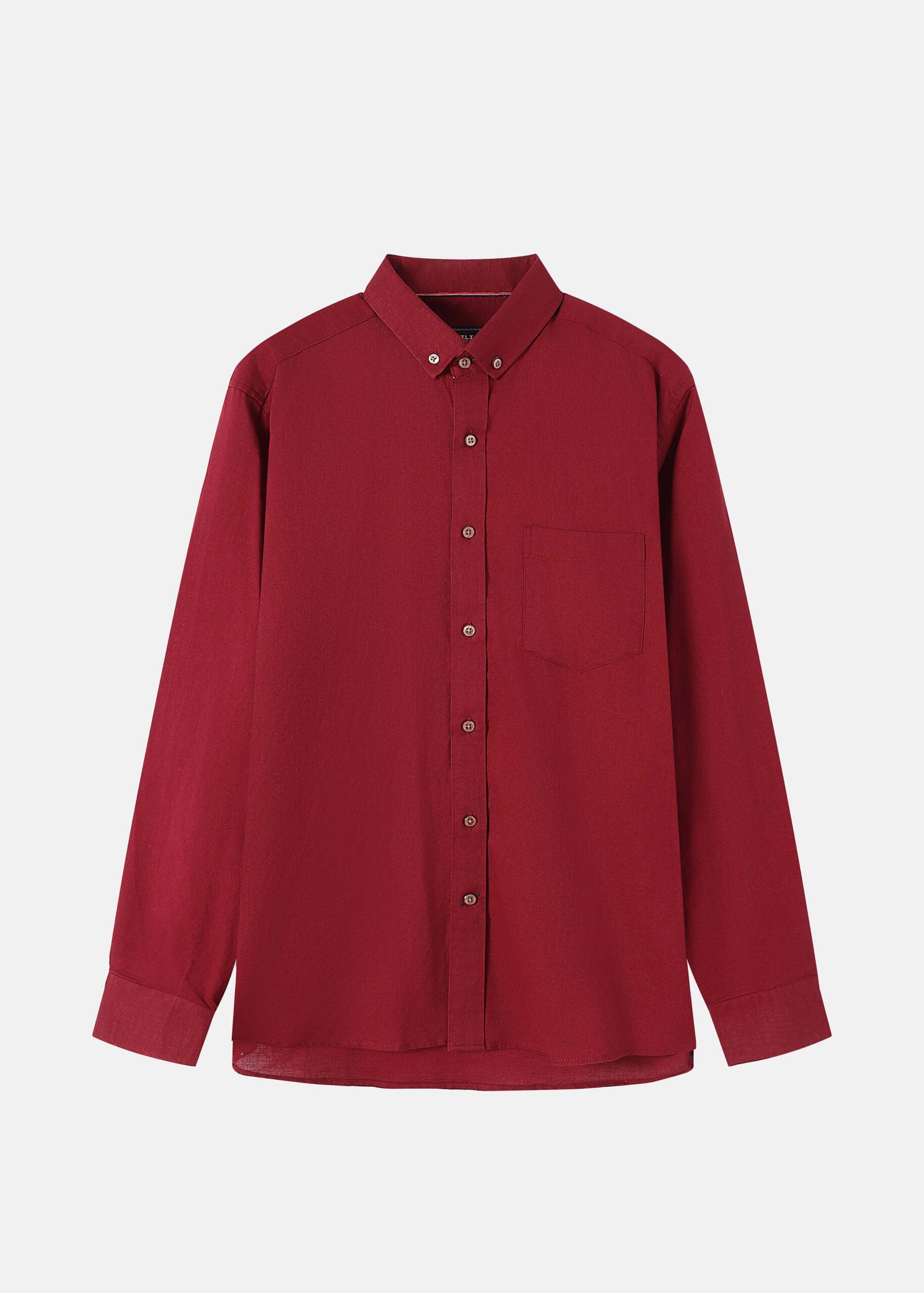 6225104010528-a Men Plain Regular-Fit Shirt - Image 1