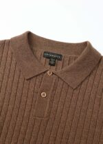 ⁦بولو شيرت رجالي بنسيج مخطط محبوك⁩ - الصورة ⁦2⁩