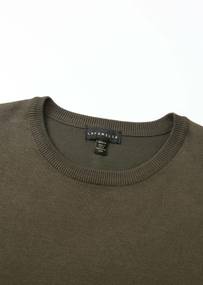 Men Knitted Fabric Plain Blouse - Image 2