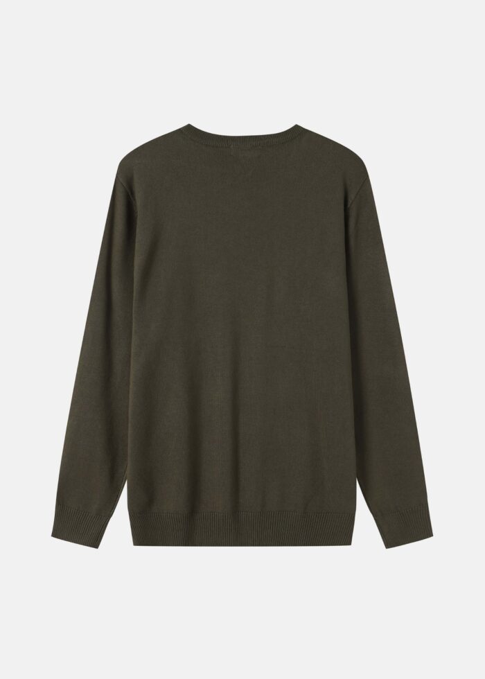 Men Knitted Fabric Plain Blouse - Image 6