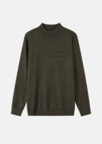 بلوزة رجالي سادة بياقة مدورة