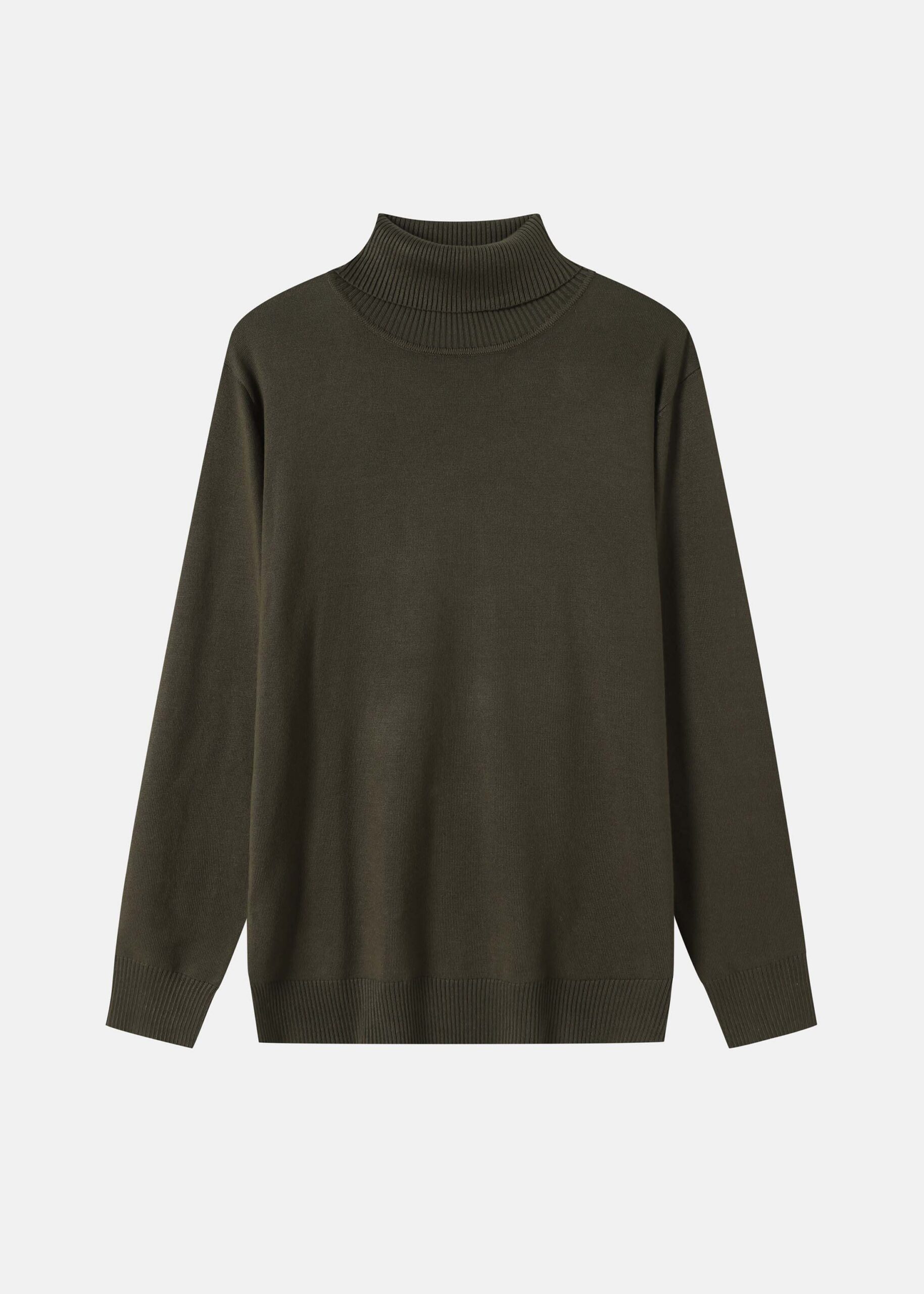 6225116002923-a بلوزة رجالي سادة بياقة مرتفعة مثنية - الصورة 1