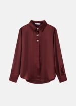 Women Plain Satin Shirt