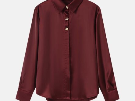 Women Plain Satin Shirt