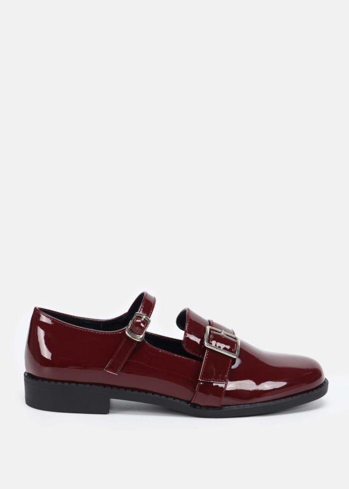 Women Patent Leather Ballerina Shoes - Image 1