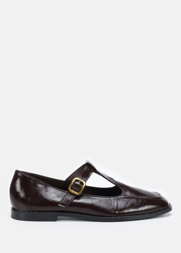 Women Patent Leather Ballerina Shoes - Image 1