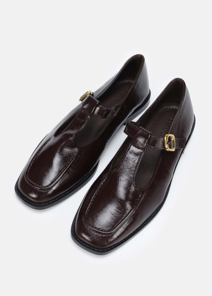 Women Patent Leather Ballerina Shoes - Image 2