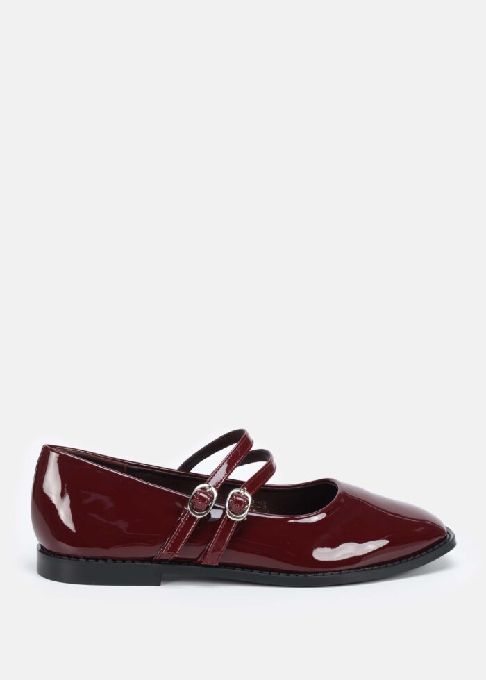 Women Patent Leather Ballerina Shoes - Image 1