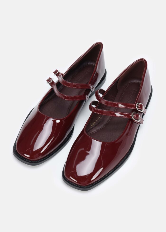 Women Patent Leather Ballerina Shoes - Image 2