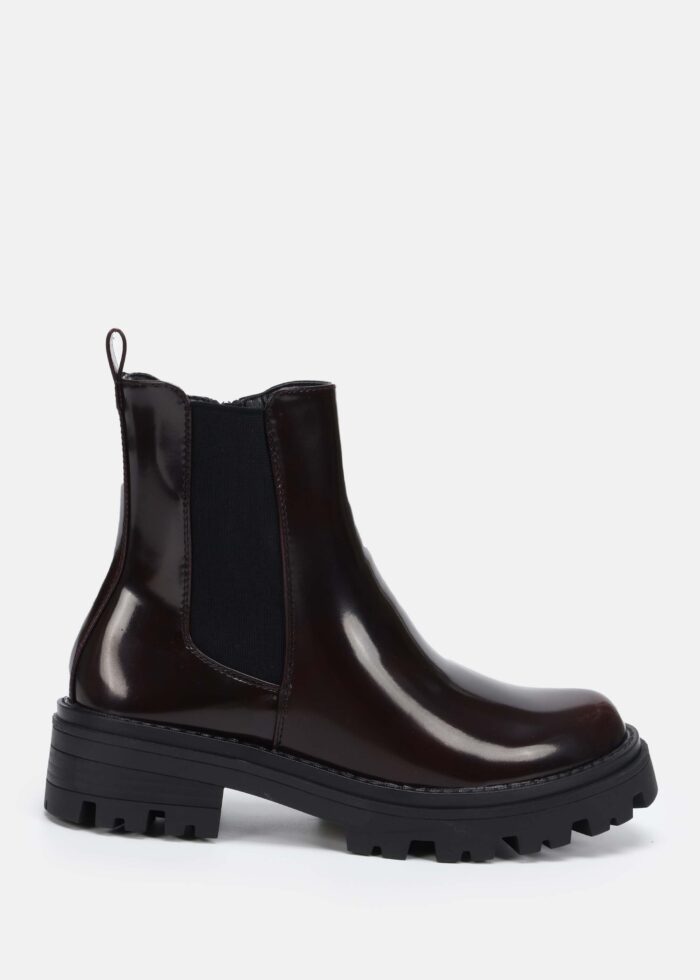 Women Patent-Leather Ankle Boots - Image 1