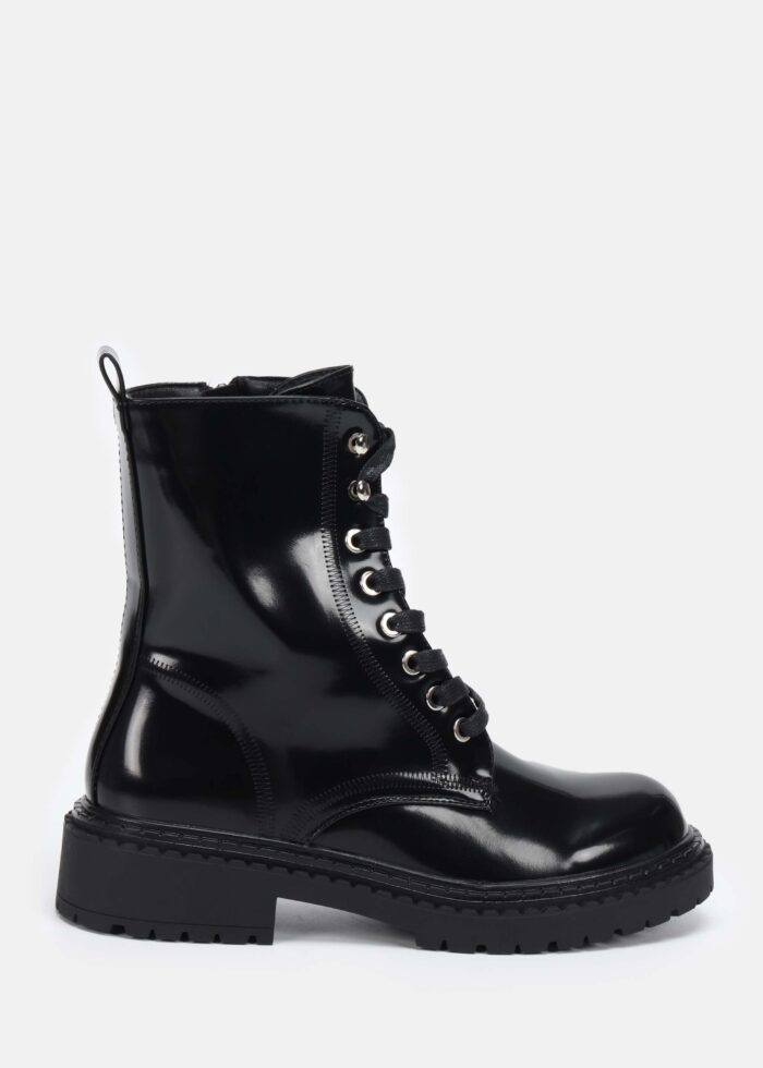 Women Patent-Leather Ankle Boots - Image 1