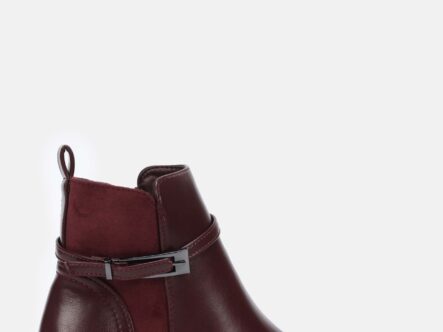 Women Leather and Suede Ankle Boots