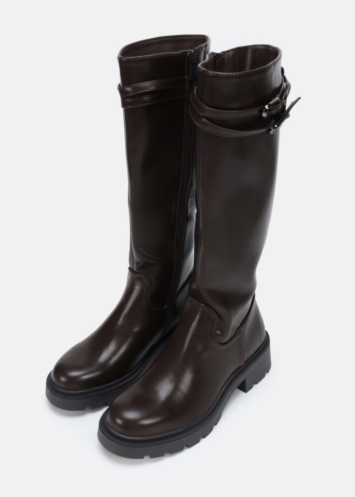 Women Leather Knee-High Boots - Image 2